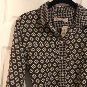 Button up tie waist shirt dress